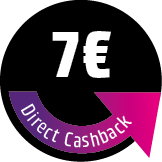 7 € Direct Cashback sichern! Der Rabatt wird direkt im Warenkorb abgezogen.