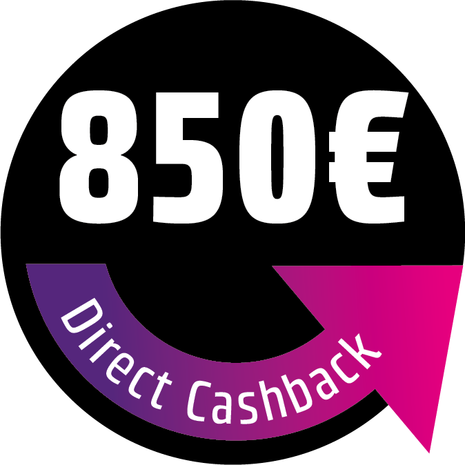 Save 850 € Direct Cashback! The discount will be deducted directly in the shopping cart.
